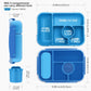 Bento Box Lunch Box Kids,Lunch Containers for Kids/Toddler,5 Compartments Bento Lunch Box for Kids with Sauce Vontainers,Microwave & Dishwasher & Freezer Safe,Bpa-Free(Blue)